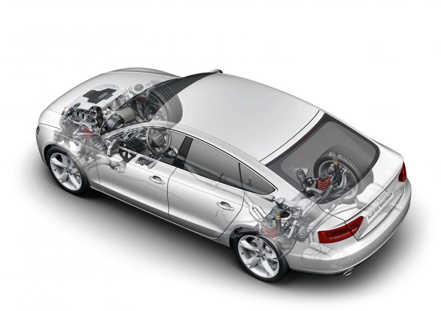 Схема Audi A5 Sportback 3.0 TDI Quattro 2009 года  (фото 11 из 40)
